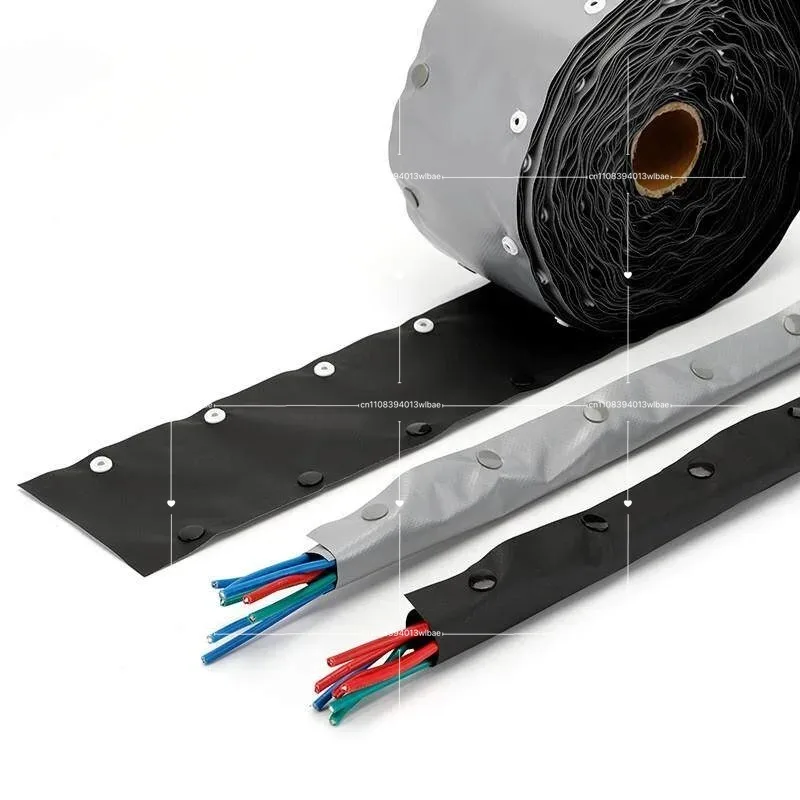 PVC Snap Button Cable Wrap HPC FBT WB Series, Flame Retardant Wire Harness Protector, Eco-Friendly PVC Wiring Conduit