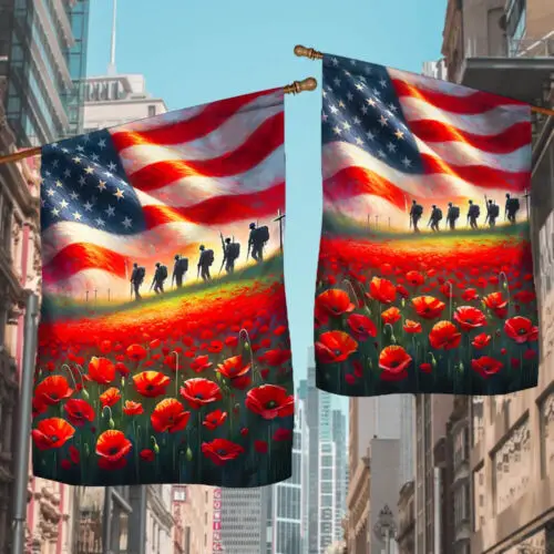 Memorial Day Remembrance Of Fallen American Flag Garden Flag