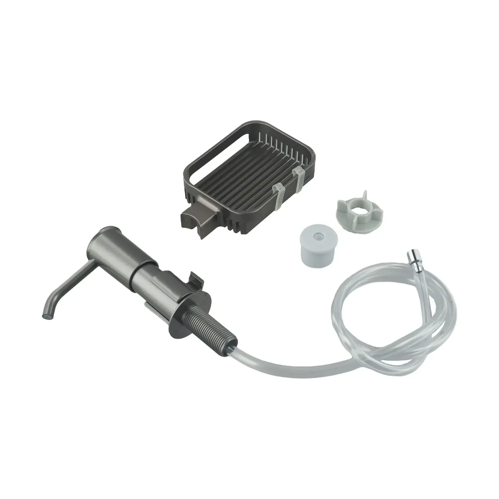 

Дозатор для мыла для раковины, дозатор для мыла, кухонный серебряный АБС-материал, портативный, большая текущая способность