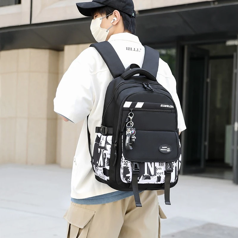 middle high school backpack for teenage boys Lightweight  Large Capacity School Bags elementary student bookbag back to school