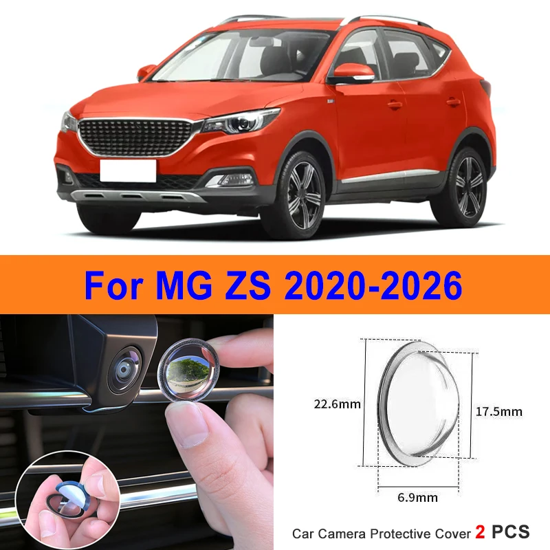 

360 Reverse Image Car Camera Cover Anti-Scratch PC Lens Protector Stickers For MG ZS 2020-2026 2Pcs
