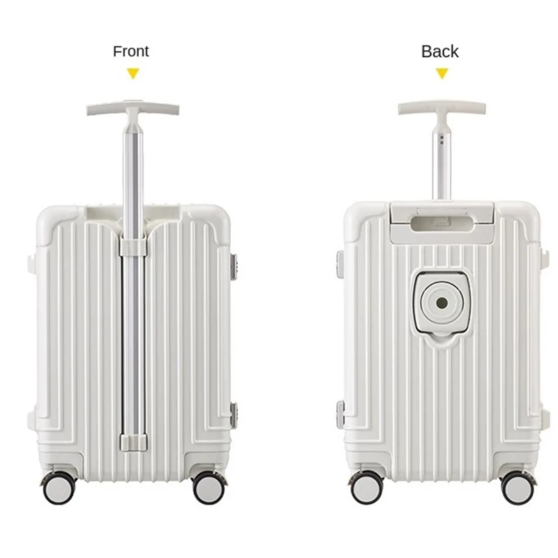 Suitcase Children Can Sit and Ride Luggage with USB Cup Holder Trolley Case Baby Mother Lazy Walking Travel Wheeled Suitcases