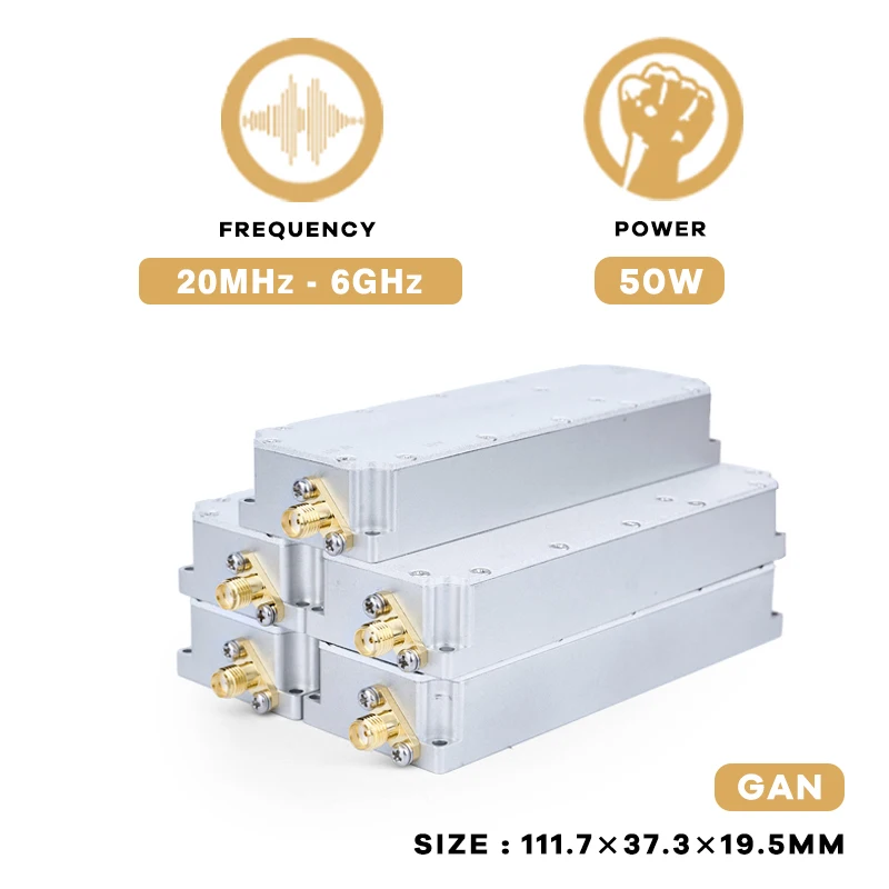 Модуль защиты от дрона 20 МГц-6G RF 50 Вт, модуль сигнального устройства GaN C-UAS FPV Blockinger Shieldinger БПЛА Jammerer Jamminger, настраиваемый