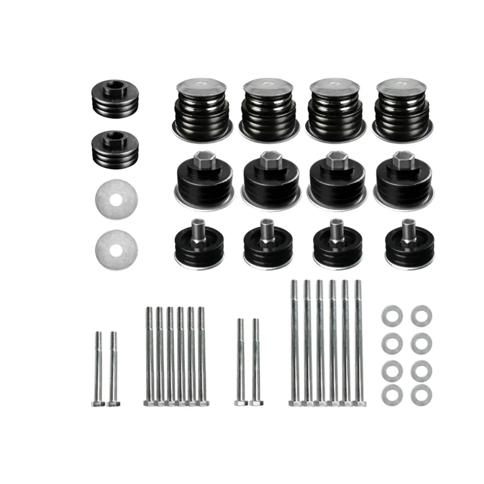 

Kf04058BK Body Mount Bushing Kit Polyurethane Body Cab Mount