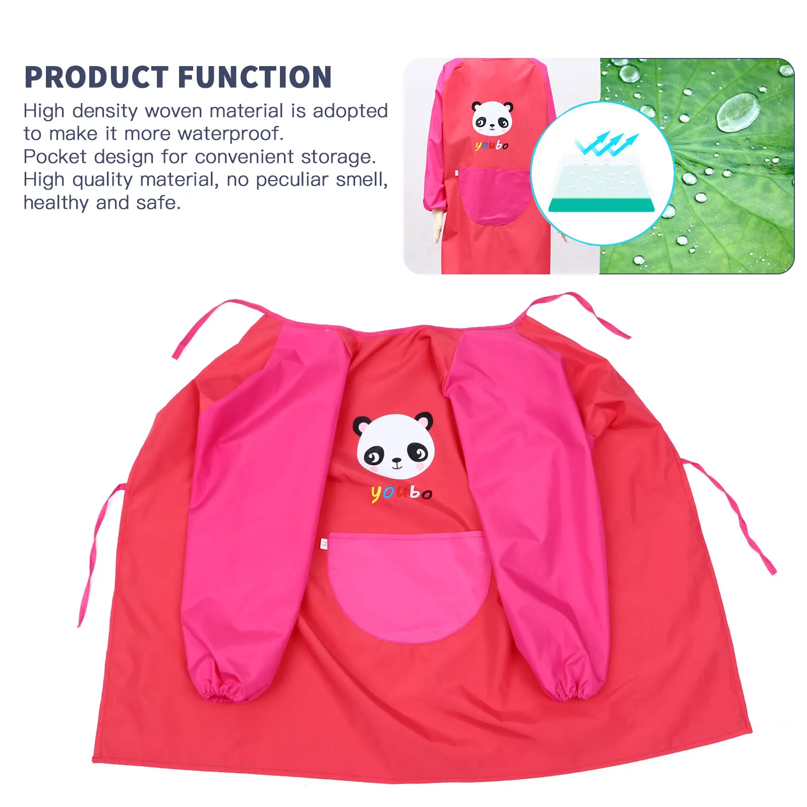 

Waterproof Apron Durable Bib Children Feeding Breathable Baby Polyester Cartoon Aprons Easy Clean High Density Soft