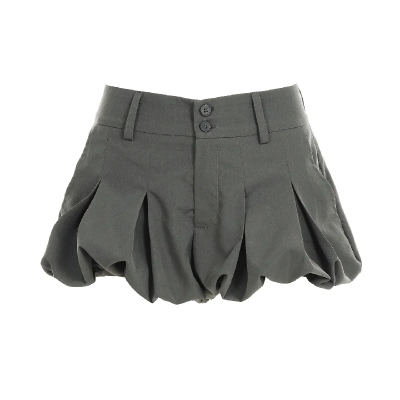 

Vintage Chic Low Waist Mini Skirt Shorts for Women Pleated A-Line Summer 2025 Trendy Sexy Spice Girl Short Pants