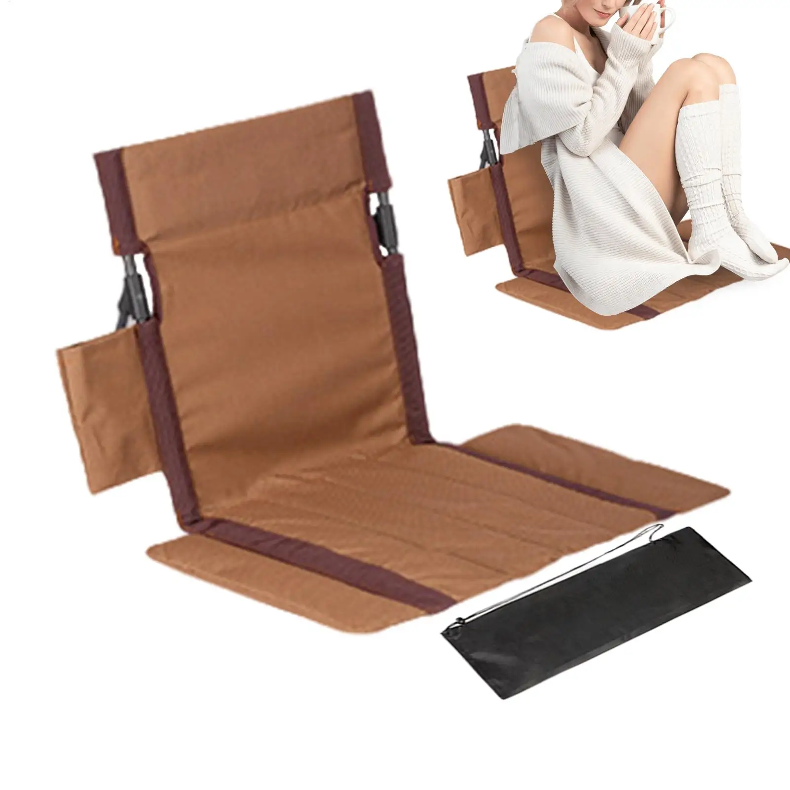 كراسي خارجية قابلة للطي ومحمولة للجلوس كرسي أرضي قابل للطي ملحقات التخييم لصيد الأسماك الخارجية والتنزه والسفر والشاطئ