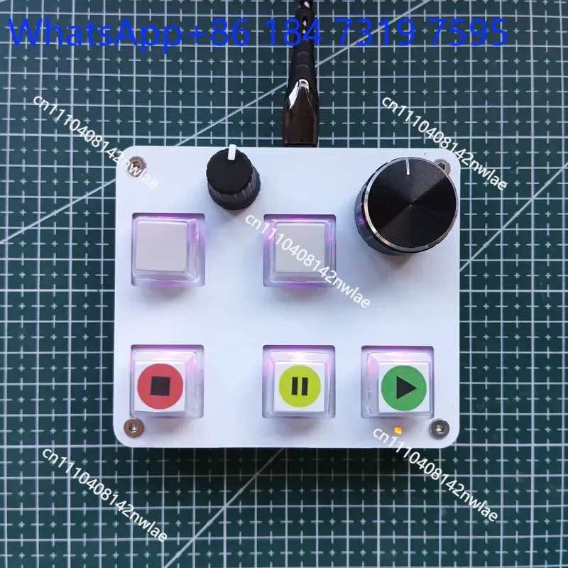 Custom Wired USB Mechanical Keyboard with Shortcut Keys for Computer Music Playback and Control Device