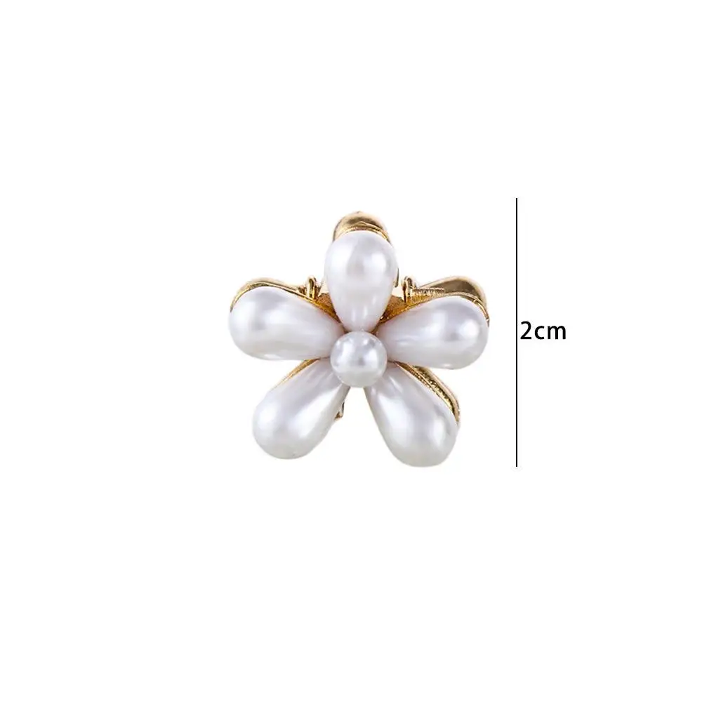 1/3/5Pcs Girls Mini Pearl Hair Claws Korean Small Flower Clips Set Hair Accessories Gold Crab Women Girls Headwear Wedding