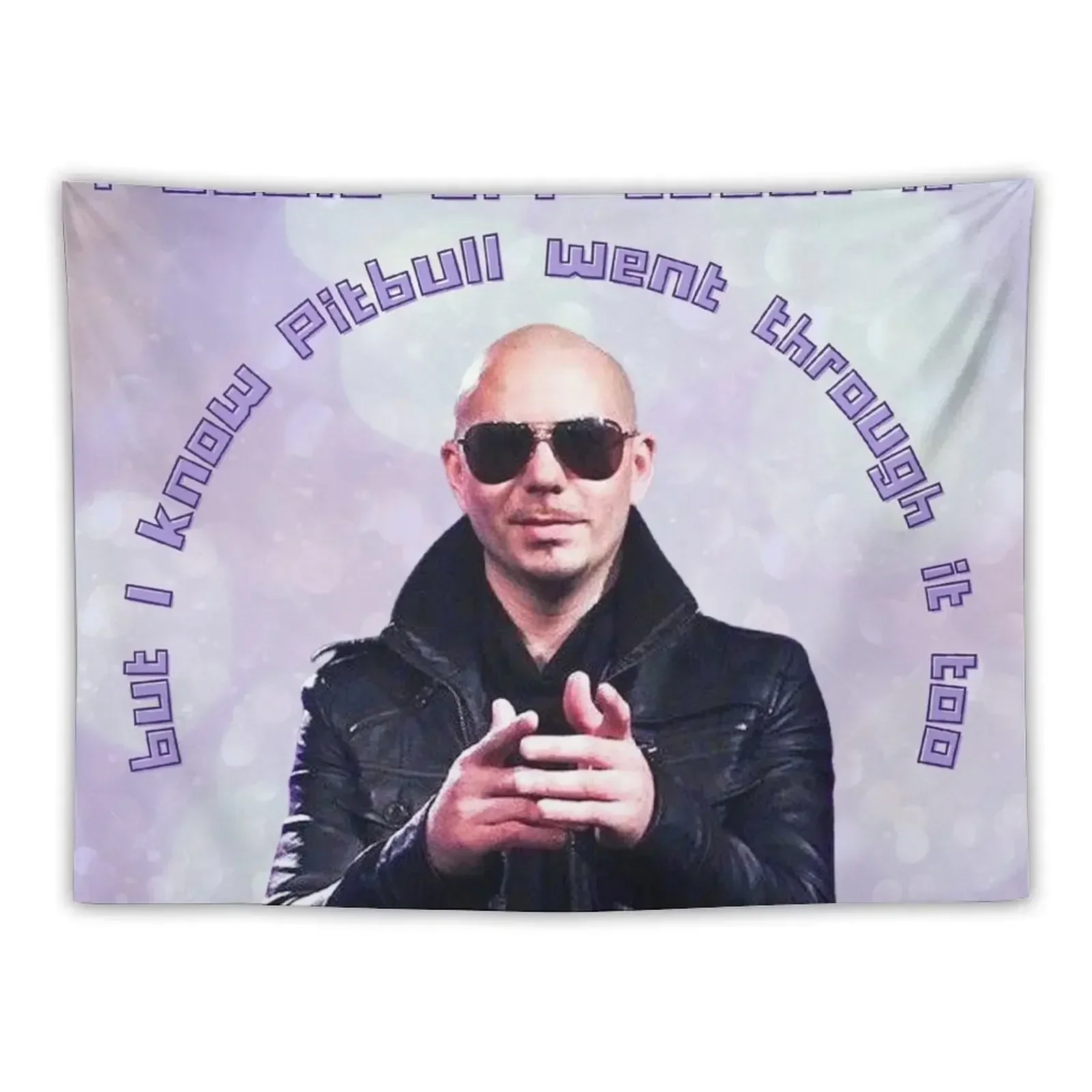 Pitbull Has Been Through It Too Mr.Worldwide Design Tapestry Wallpaper Room Decorations Aesthetics Tapestry