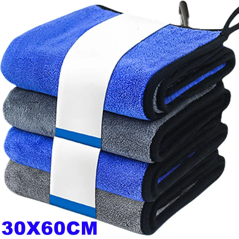 1–4 Stück Mikrofaser-Autowaschtuch, weich, schnell trocknend, für Fenster, Spiegel, Wischlappen, Zuhause, doppellagige Reinigungstücher, 500 g/m2