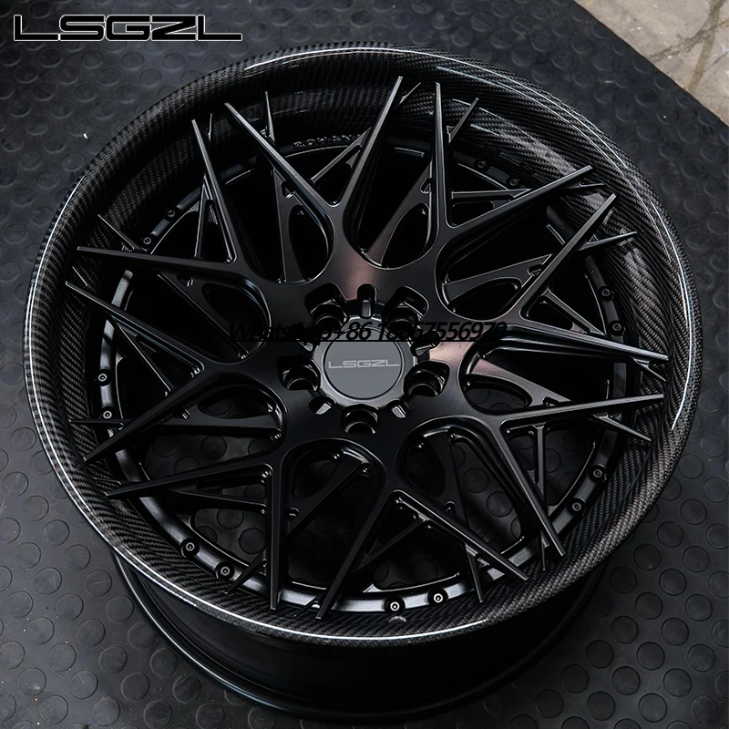 Custom OEM Deep Dish Car Carbon Fiber Wheel for Adui Urus C8 Wheel Rim 18 19 21 20 22 Inch Forged Alloy 5x127 5x120 5x114.3