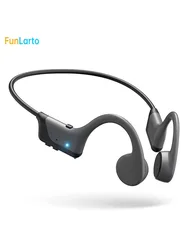 Bone Conduction Headphones Bluetooth Open-Ear Wireless Headsets Sweatproof Sports Bluetooth Earphones with Microphones for Yoga