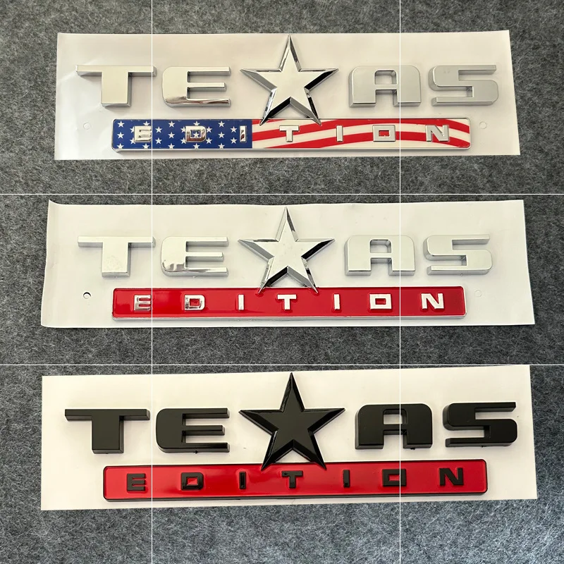 Car TEAS TEXAS EDITION Emblem flag Sticker Accessories For Chevrolet GMC Jeep Wrangler Grand Cherokee Guides Compass Liberty