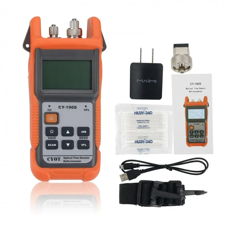 

CY-190S Optical Time Domain Reflectometer Mini OTDR with Built-in VFL For SM Fiber 1310nm or 1550nm