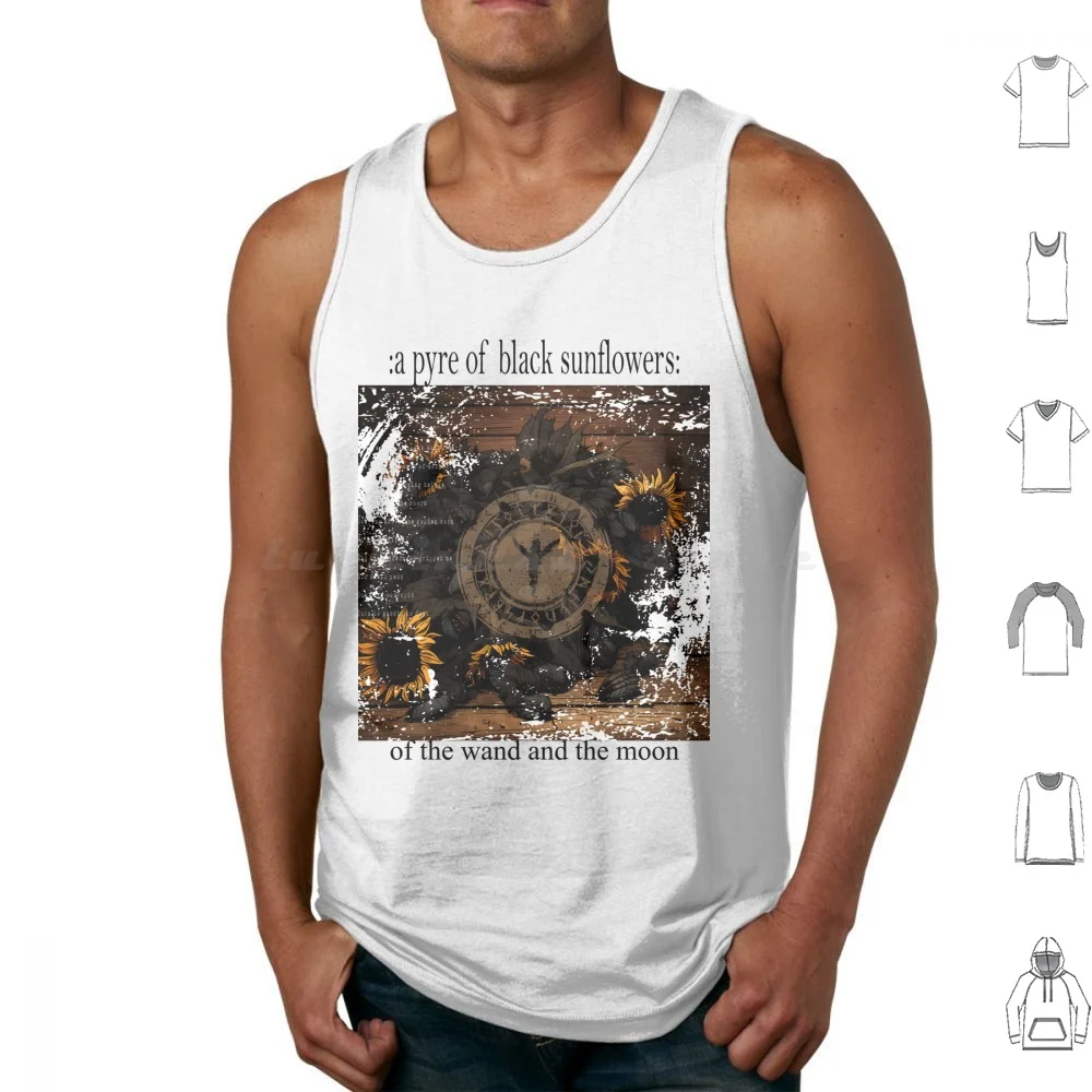 A Pyre Of Black Sunflowers Tank Tops Vest Sleeveless Neofolk Gothic Of The Wand And The Moon Music Dark Rune Pagan