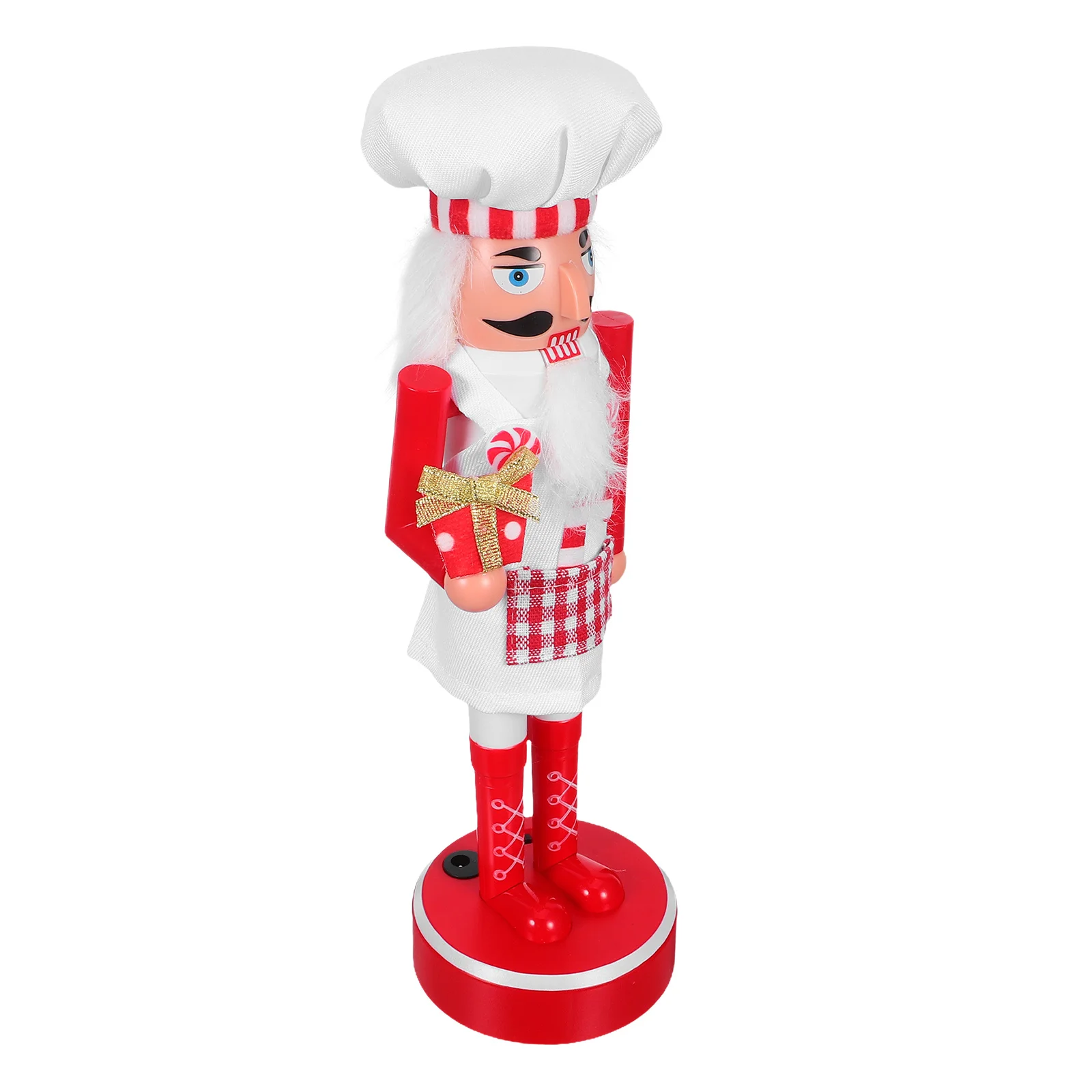 

1Set Christmas Nutcracker Soldier Lighted Chef Decoration Mantel Centerpiece for Holiday Tabletop Xmas Decorative Display