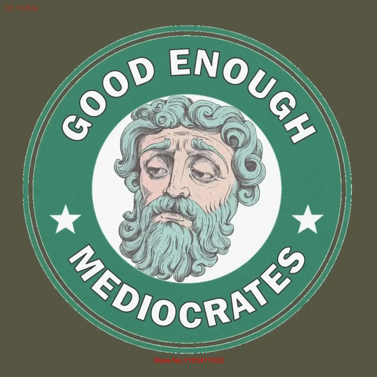 T-shirt Mediocrates Good Enough vintage, légèrement graphique, effet délavé, haut doux pour un usage quotidien, vêtements de créateur polyvalents unisexes