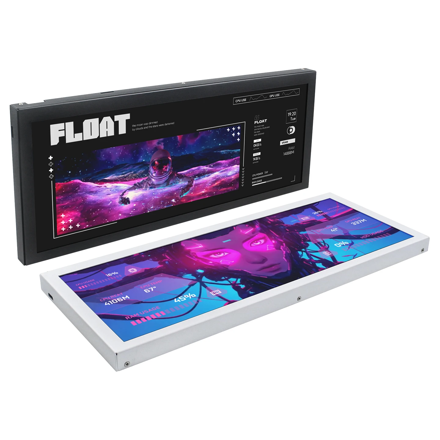 TURZX 12.3 Inch IPS Secondary Screen 1920x720 USB Type-C Smart