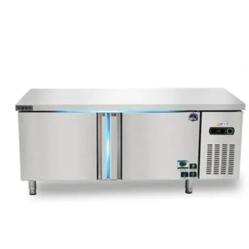 منضدة عمل من الفولاذ المقاوم للصدأ، قوية ومتينة، مساحة تخزين كبيرة، مطعم المطبخ التجاري