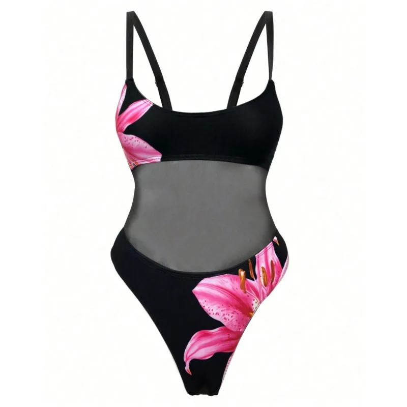 الصيف مثير قطعة واحدة شبكة المايوه مغلقة ملابس السباحة النسائية لملابس السباحة الجسم لباس سباحة بحر بركة الاستحمام 2026