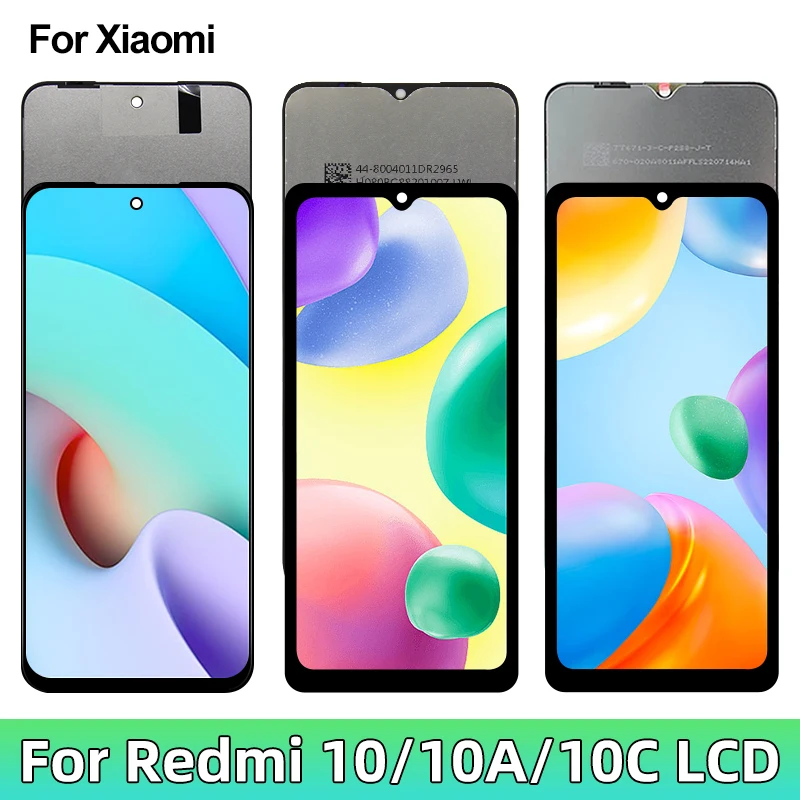 High Quality For Xiaomi Redmi 10 LCD Replace Parts For Redmi 10A Display Touch Screen For Redmi 10C LCD Digitizer Assembly