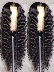 40 42 Inch HD Loose Deep Wave 13x6 Lace Front Human Hair Wigs Brazilian Curly Water Wavy 13x4 Lace Frontal Wigs For Women 250%