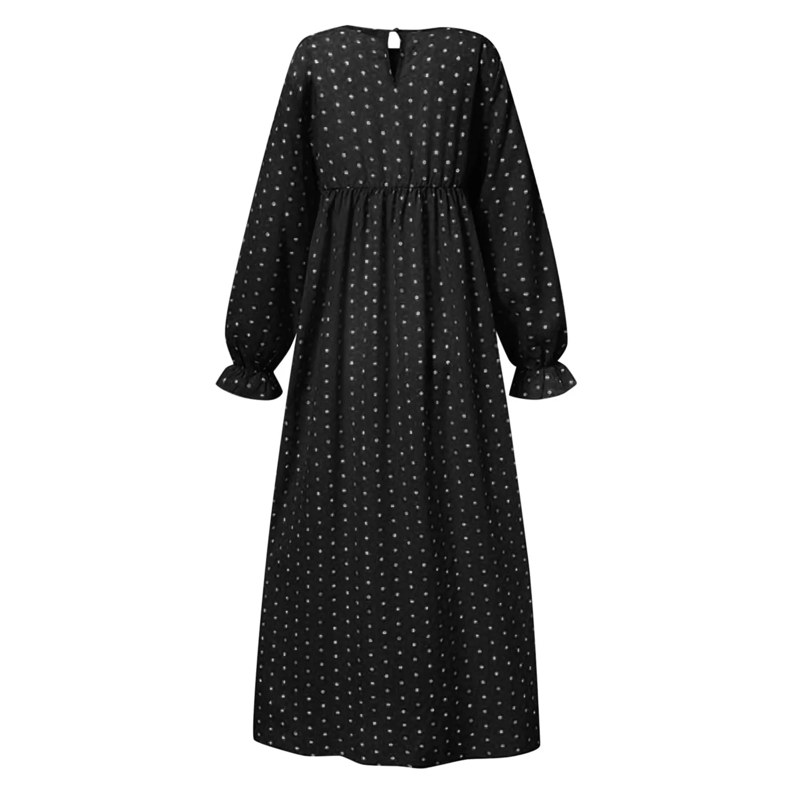 Women Dress Eid Muslim Abayas O Neck Print Dubai Abaya Long Robe Zippers Loose Ramadan Morocco Patchwork Casual Pleated Pockets