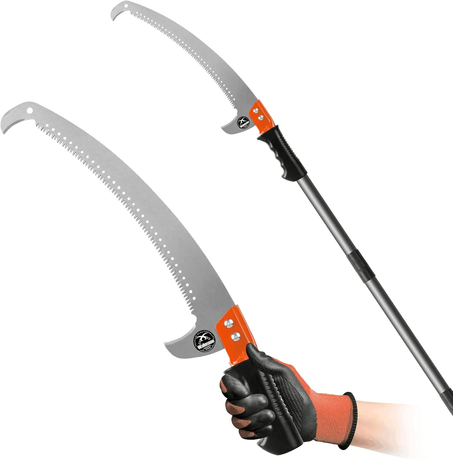 

Pole Saws for Tree Trimming 14 FT Lightweight Manual Stainless Steel Extension High Pole Pruning Pole Saw with Blade