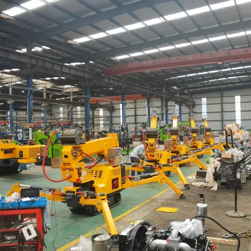 Gru a ragno cingolata Mini gru mobile da 4 tonnellate Gru a ragno cingolata con telecomando