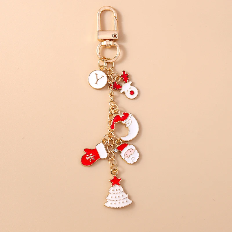 Aihua Niedlicher Weihnachts-Schlüsselanhänger Schneemann Rentier Weihnachtsmann Weihnachtsbaum Schlüsselanhänger für Frauen Weihnachtsparty Schmuck Geschenke – Detail 5