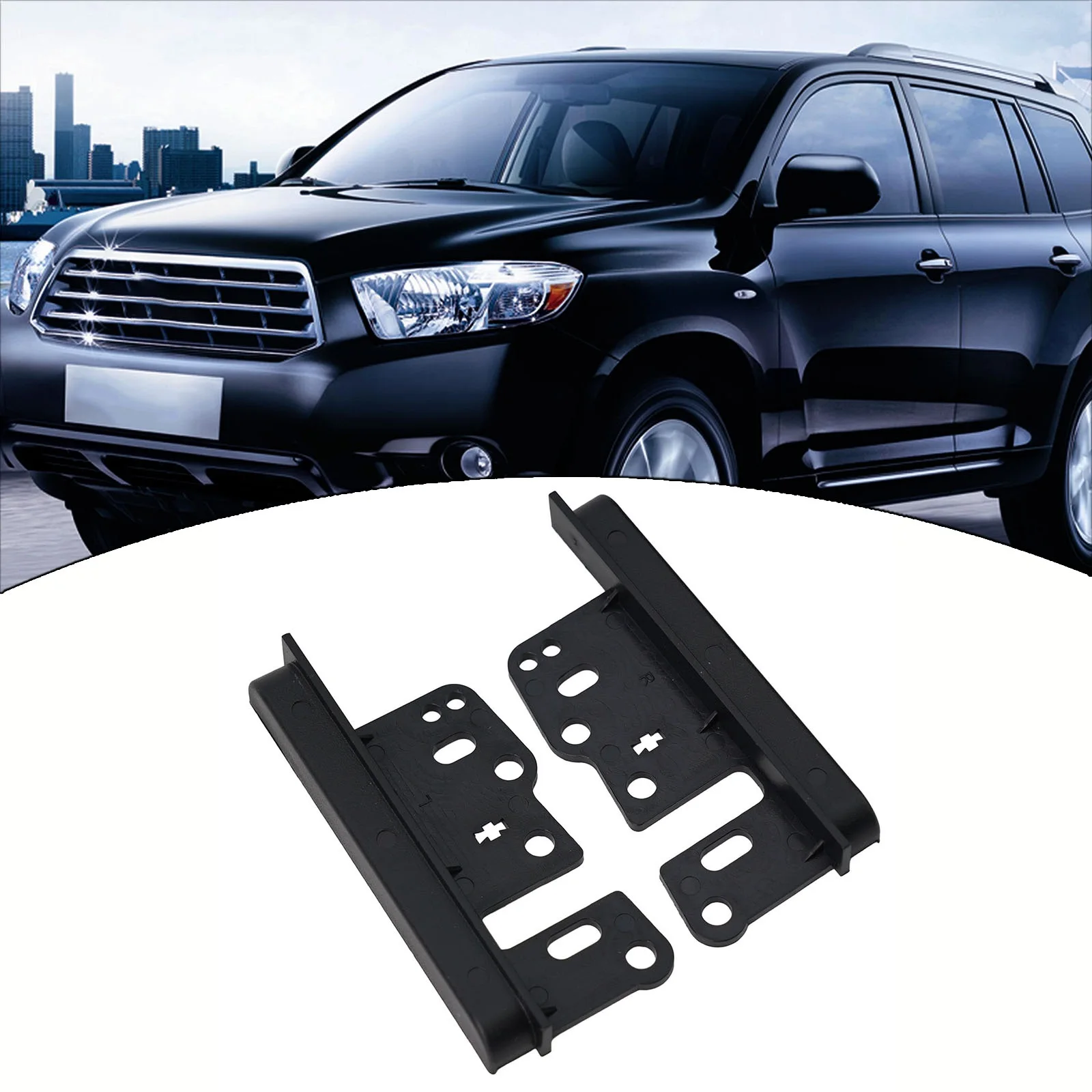 Car Radio Double Din Spacer Kit 2pcs for Toyota Models Dashboard Mounting ABS Bracket for DVD Player Installation