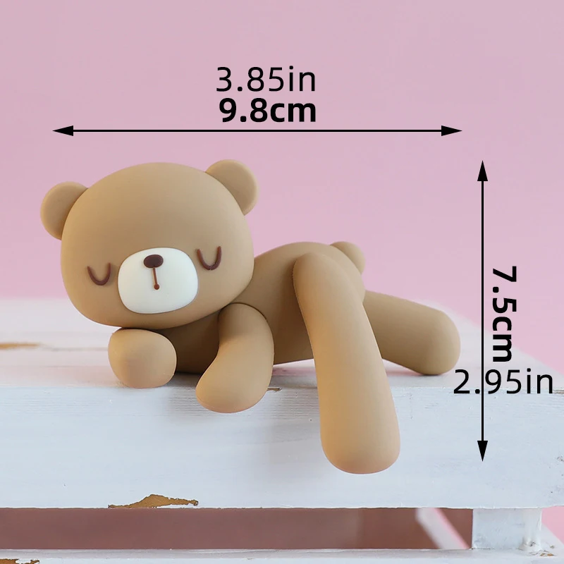 Baby Bär Kuchen Topper Cakecup Topper Mini Bär Kuchen Dekor für Geburtstag Baby Dusche Baby Junge Party Dekoration Blau Braun Rosa – Detail 9