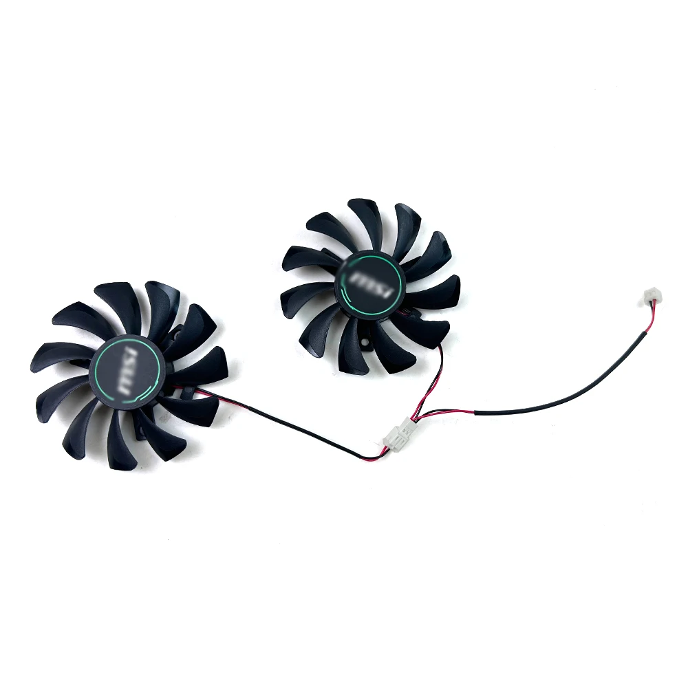 2pcs NEW Cooling Fan 75MM 2PIN HA8010H12F-Z For MSI GeForce GTX 1650 D6 VENTUS XS OCV3 video card fans