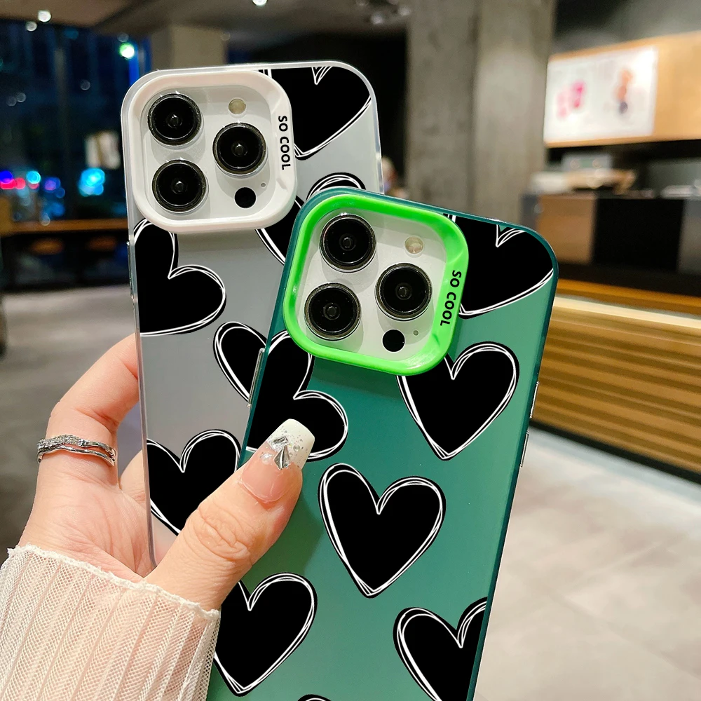 Custodia per telefono con cinturino con cordino a forma di cuore d'amore di lusso per Xiaomi Redmi Note 13 12 11 10 Pro Plus 12S 11S Redmi 12 13C custodia rigida con cinturino a mano