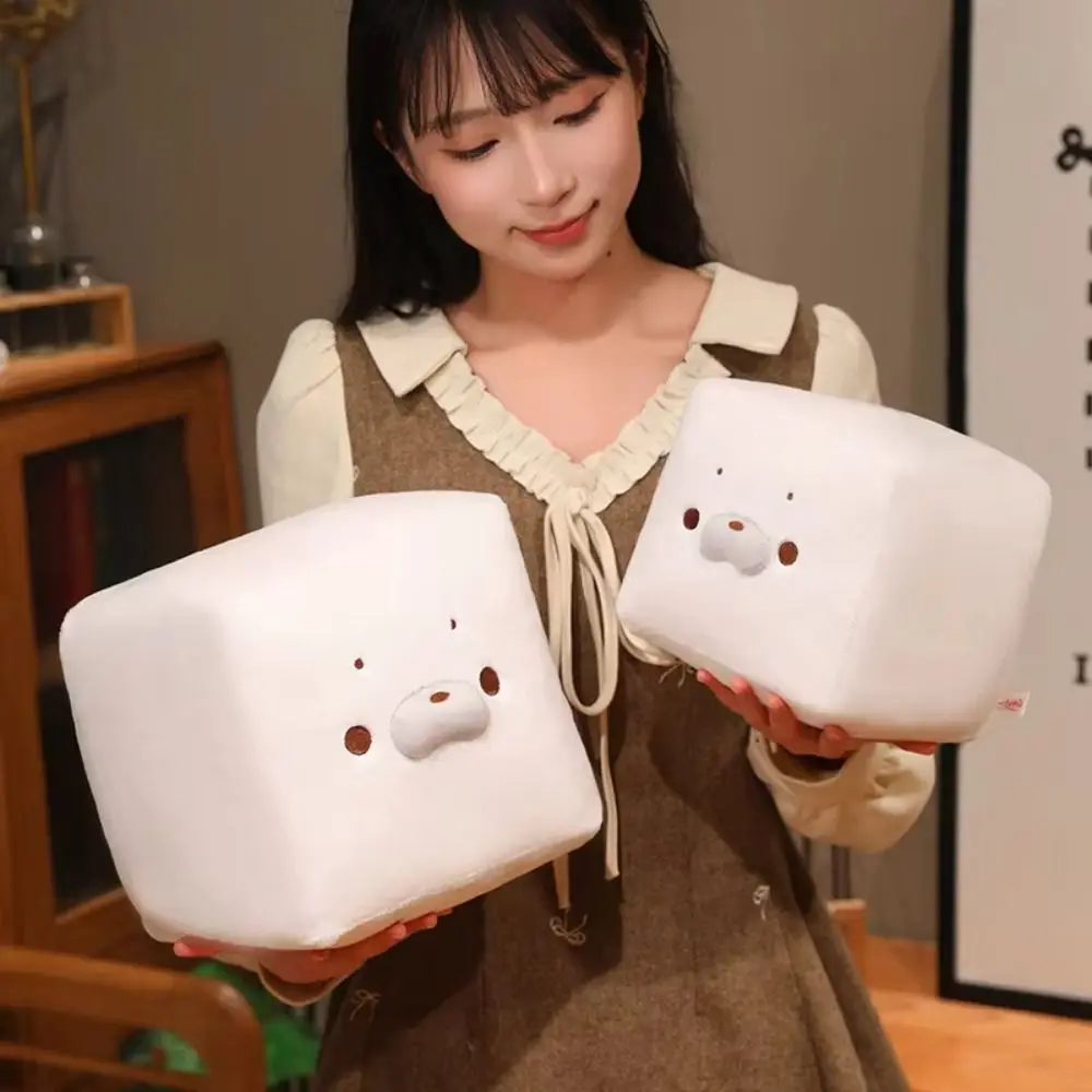 High-quality Tofu Seal Plush Toy Creative Kawaii Square Seal Plush Toy Cartoon Comfortable Cartoon Seal Plush Toy