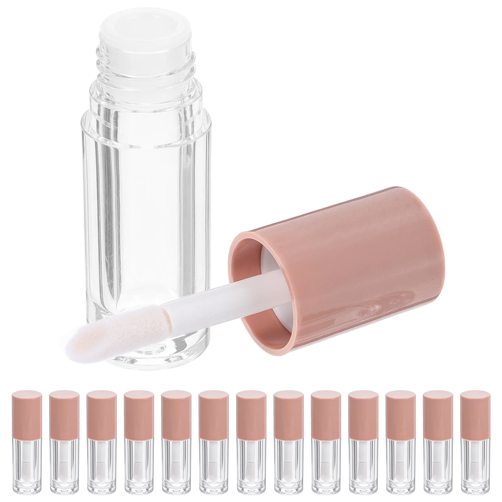 

14Pcs Empty Lip Gloss Tubes Clear Plastic Containers Refillable Lip Balm Tube Compact Lightweight Non-Leak Design with