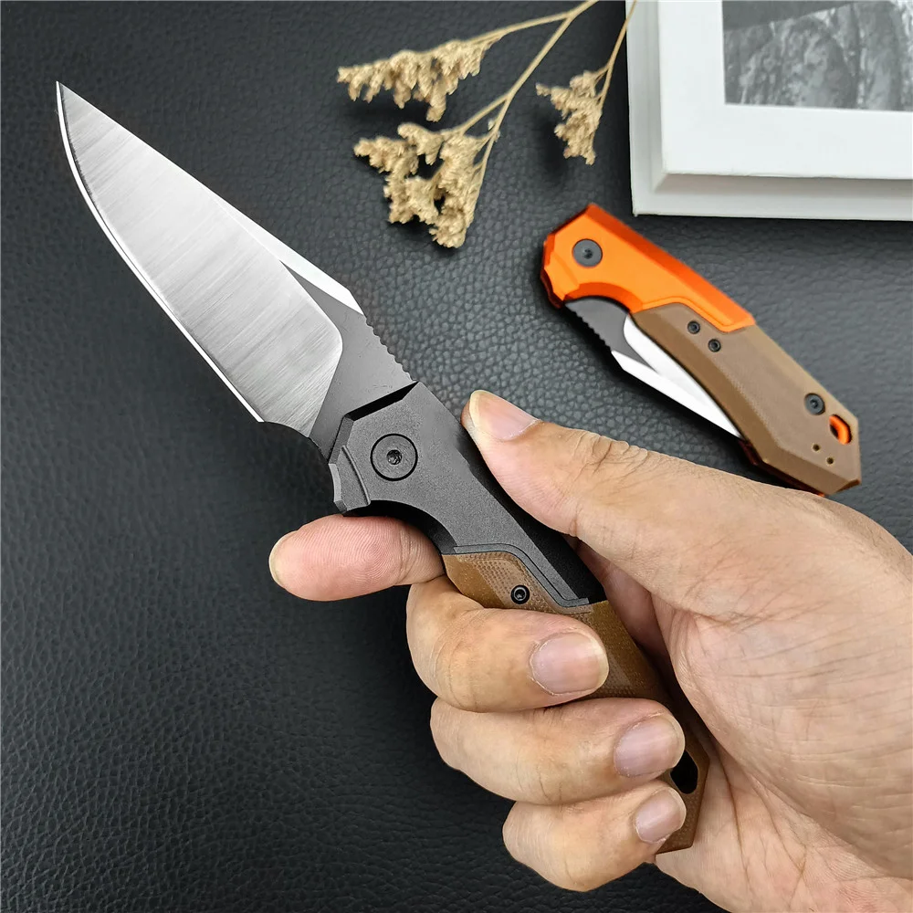 KS 7851 Launch 19 Assisted Pocket Folding Knife D2 Steel Blade Aluminum Alloy +G10 Handles Outdoor Camping Hunting EDC Tool