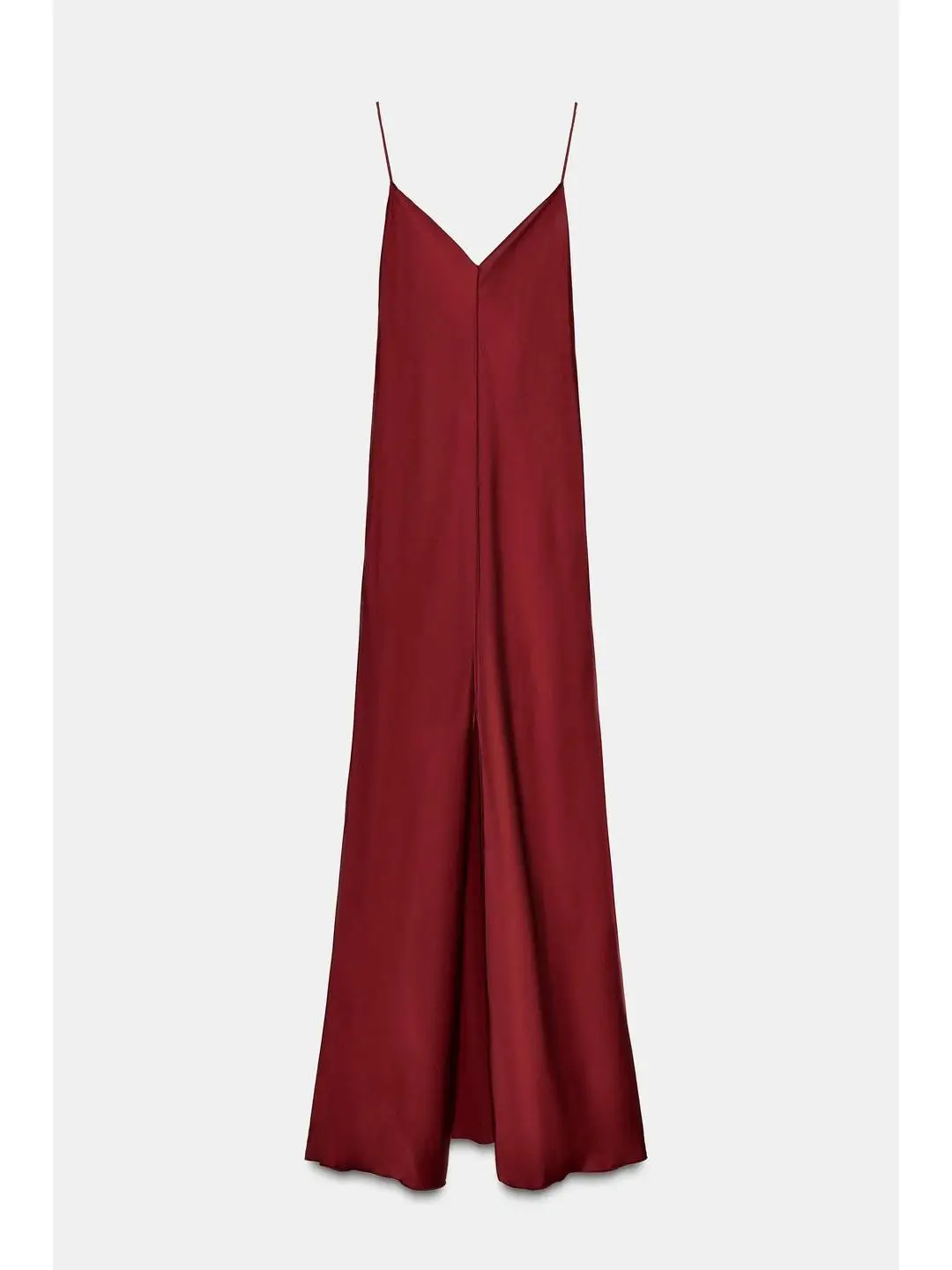 롱 실크 새틴 드레스 V넥 얇은 스트랩 슬릿 동남아시아 스타일 여성 슬림핏 데일리웨어 봄 여름 가을용