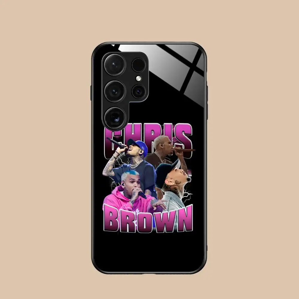 Funda de teléfono móvil Chris Brown para Samsung Galaxy A56 55 54 53 52 51 36 35 34 23 16 15 5G funda de cristal bonita