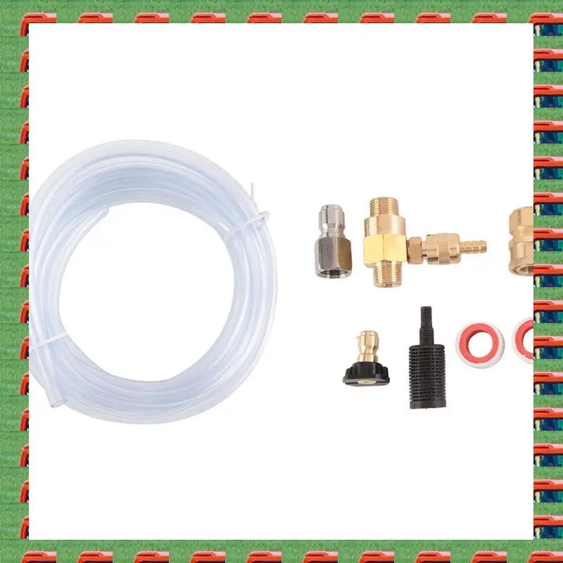 ABMO 1 Set Injector For Pressure Washer 3/8Inch Soap Injector With Siphon Hose & Soap Nozzle