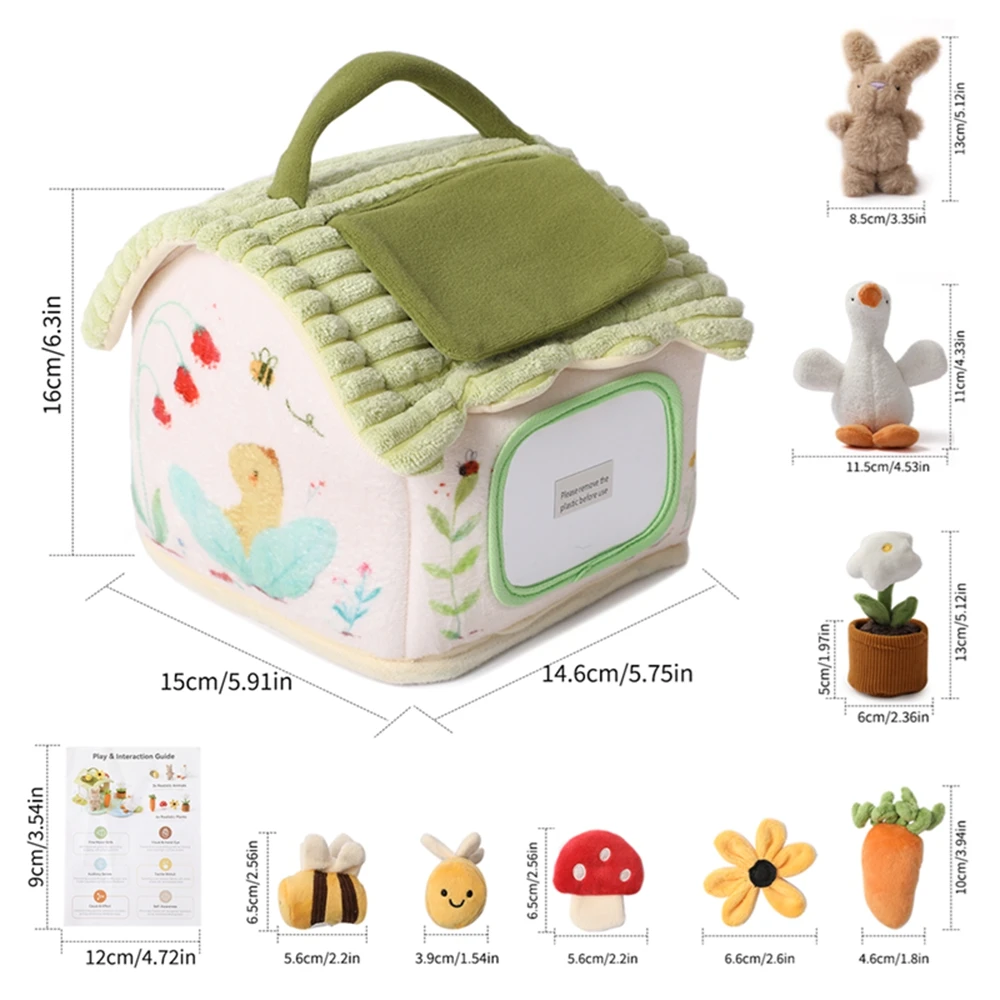 Montessori Stoffspielzeug Magische Baumwoll-Tierbox Kinder-Fingerübungs-Stoffbox Spielzeug Baby Pädagogische Aktivitäts-Sensorikbox