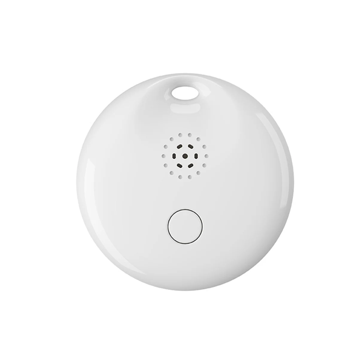 Mini Tracking Locator for AirTag FindMy Global Search Anti Loss Locator Mini Circular Tracker for Kids Dog Pet White