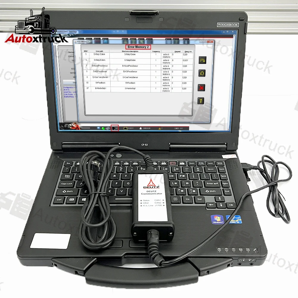 Diesel Diagnostic Tool For DEUTZ EMR4 6 KIT with CF53 Laptop DEUTZ DECOM SerDia2010 Communicator Diagnosis Scanner Tool