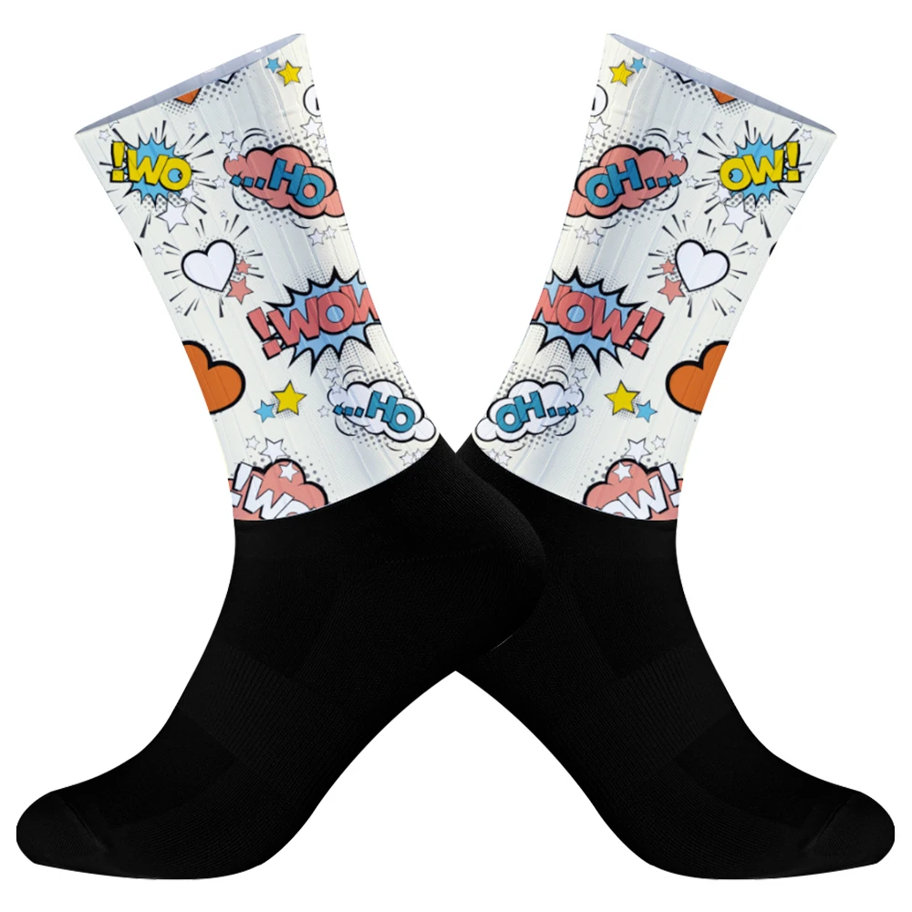 

Sports Silicone Non-slip Cycling Socks Road Running Socks Pro Outdoor Racing Bike Socks New