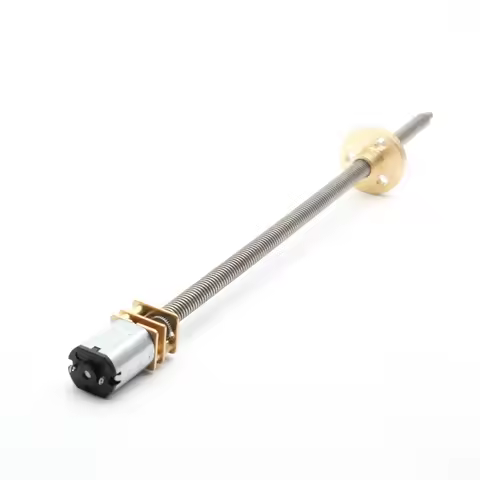 N20 Quality Guide dc gear Motor 3V6V12V Stainless steel Fast thread Flange Shaft T5 DIY Lift platform Conveyor belt 4MM thread