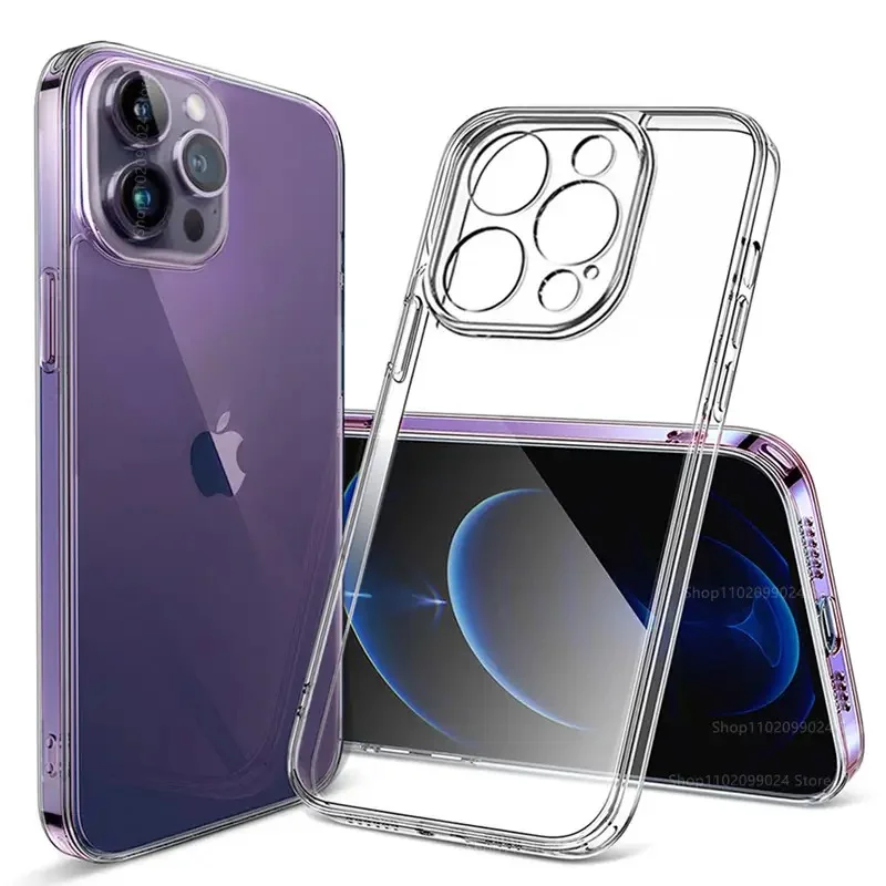 Clear Phone Case For iPhone 14 12 11 13 15 Pro Max Case Silicone Soft Cover on iPhone 13 Mini XR XS Max 8 15 Plus SE Back Cover