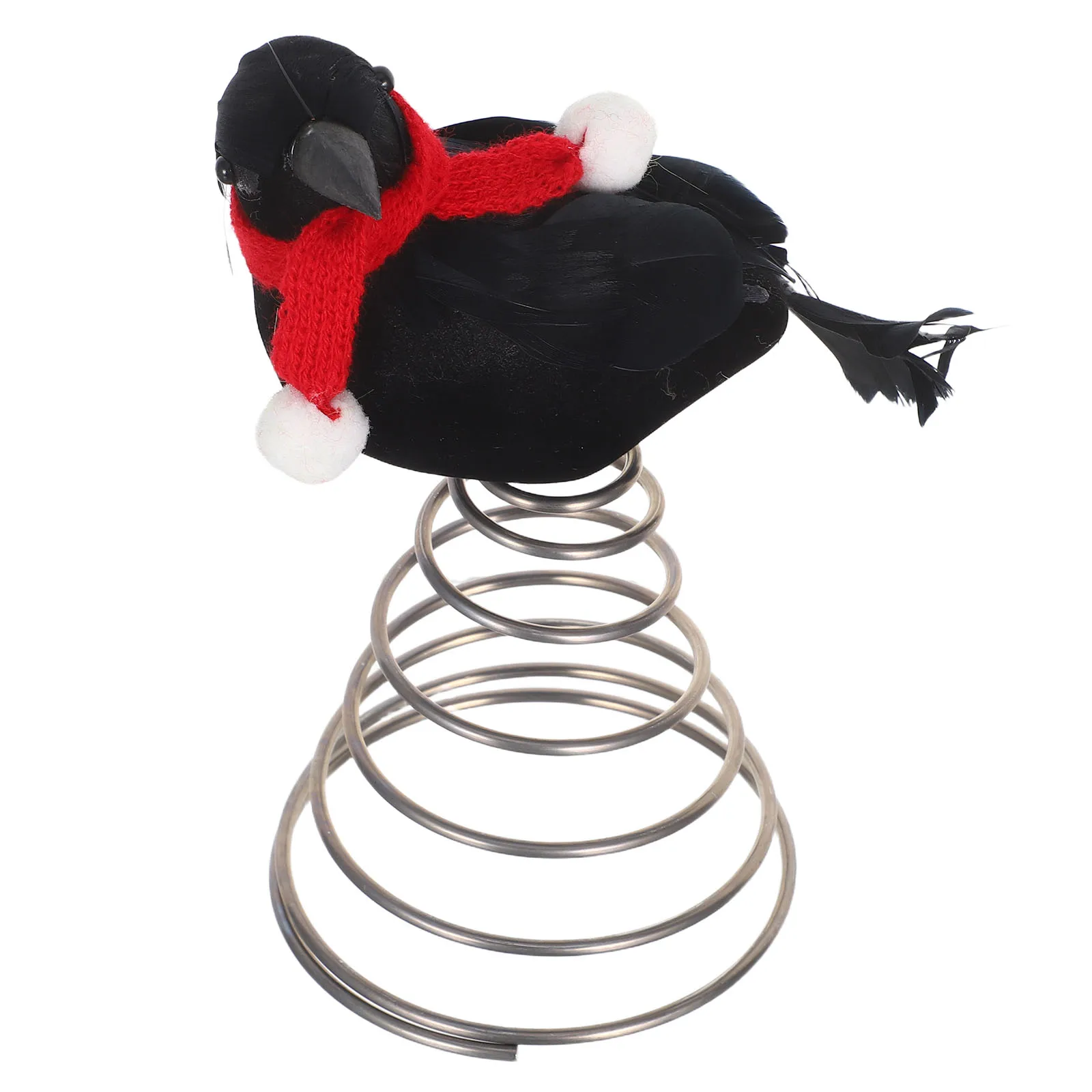 

Christmas Crow Decoration for Tree Top Halloween Mini Topper Festive Ornaments