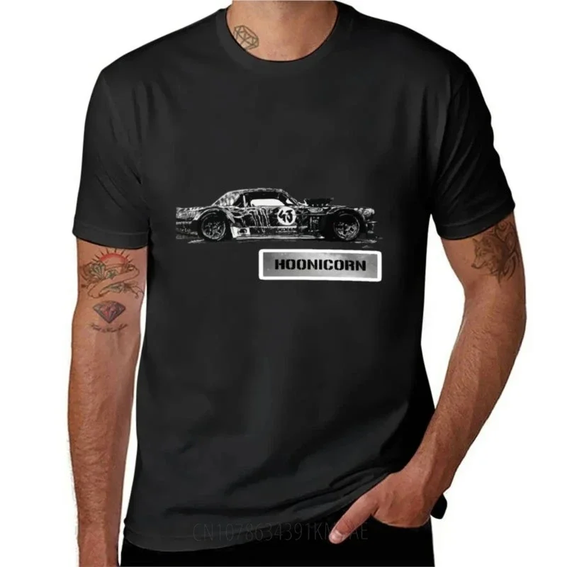 Черно-белый рисунок Hoonicorn, лучший подарок для дрейфа, страстная футболка, милые топы, заготовки, футболка большого размера для мужчин