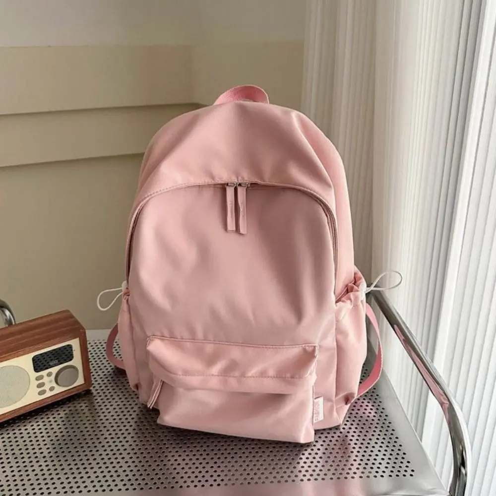 

Portable Small Pack Solid Color Backpack Solid Color Korean Style Student Shoulder Bag Handbag Casual Backpack Gift